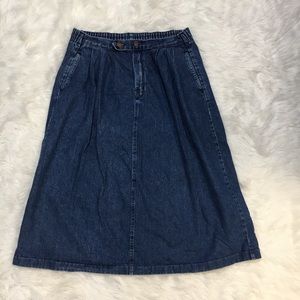 Vintage denim maxi skirt